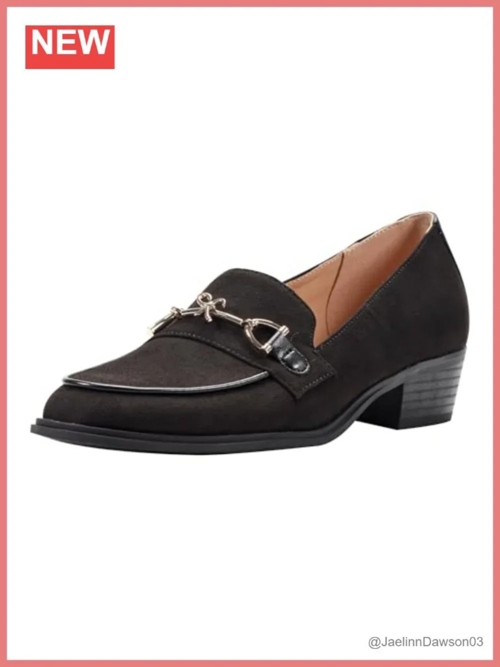 Bandolino Rummie Women's Loafers Faux Suede Block Heel Slip-On Almond Toe